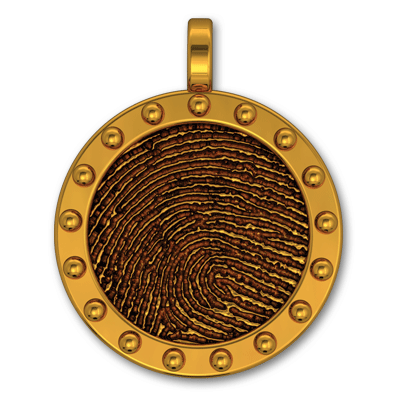 Nautical Porthole Fignerprint Circle Charm