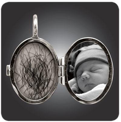 Baby hair top keepsake locket