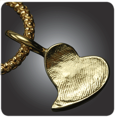 Imprint On My Heart Custom Fingerprint Keepsake Jewelry in 14kt Yellow Gold