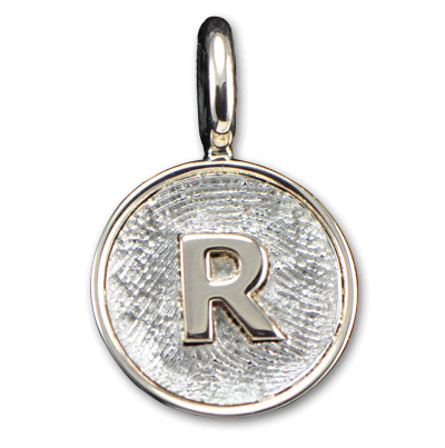 Medium Initial Overlay Circle Pendant