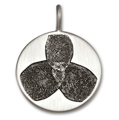 Extra Large Circle Multiple Fingerprint Pendant