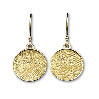 Fingerprint Drop Earrings Medium