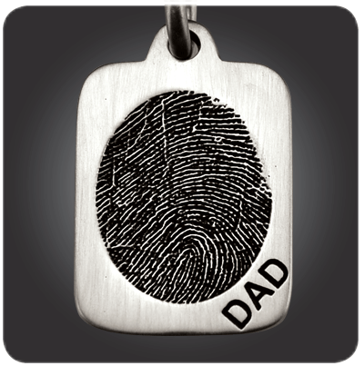 Medium Vertical Fingerprint Tag