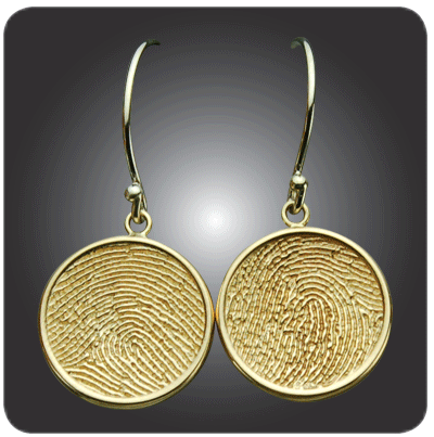 Fingerprint Drop Earrings Petite