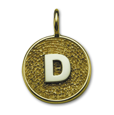 Large Initial Overlay Circle Pendant