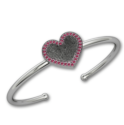 Medium Heart Cuff Bracelet