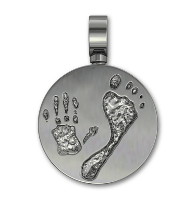 Large Circle Baby Prints Cremation Ash