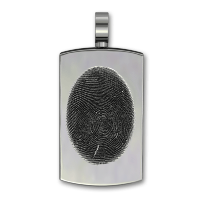 Dog Tag Cremation Ash Pendant