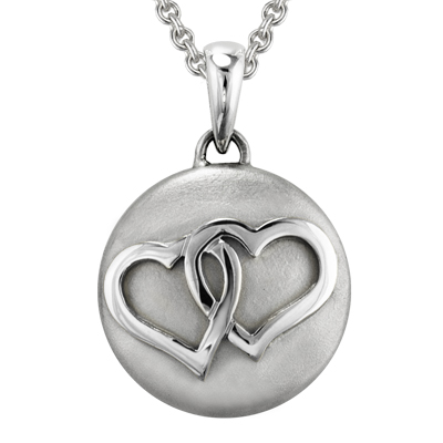 Entwined Hearts Cremation Ash Pendant