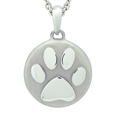 Pawprint Petite Cremation Ash Pendant