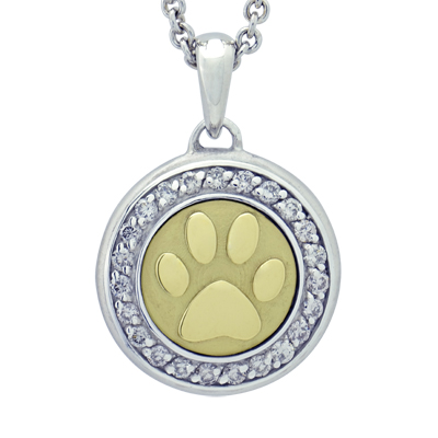 Paw with Diamonds and Yellow Gold