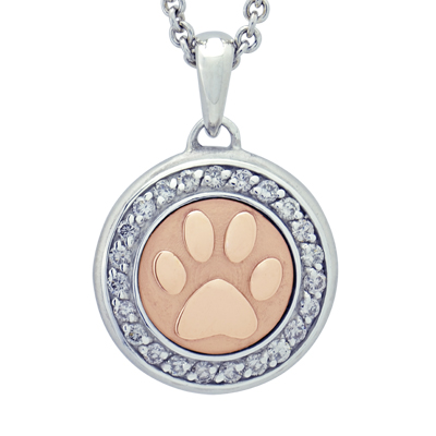 Paw with Diamonds and Rose Gold