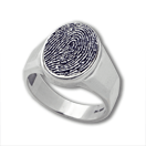 Men's Fingerprint Signet Ring