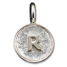 Large Initial Overlay Circle Pendant