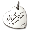 Large Heart with Handwriting Pendant