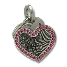 Large Heart Locket with Gemstone Bezel