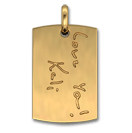 Military-Style Love Note Handwriting Dog Tag Vertical