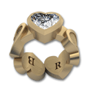 Heart Diamond Fingerprint Ring