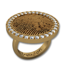 Circle Ring with Gemstone Bezel