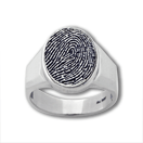 Men's Fingerprint Signet Ring