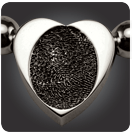Sterling Medium Heart Fingerprint Bead