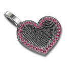 Medium Heart with Diamond Bezel