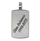 Dog Tag Cremation Ash Pendant