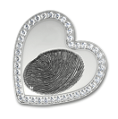 Large Heart Slider with Diamond Bezel