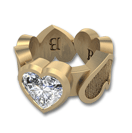 Heart Diamond Fingerprint Ring