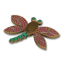 Fingerprint Dragonfly with Gemstones