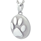 Pawprint Petite Cremation Ash Pendant