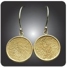 Fingerprint Drop Earrings Petite
