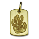 Medium Dog Tag with Baby Prints