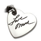 Large Heart with Handwriting Pendant