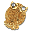 Fingerprint Owl Charm