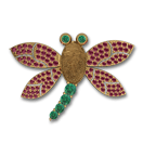 Fingerprint Dragonfly with Gemstones