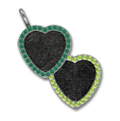 Medium Cascading Hearts with Gemstone Bezels