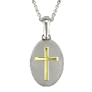 Gold Cross Cremation Ash Pendant