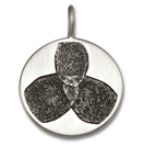 Extra Large Circle Multiple Fingerprint Pendant