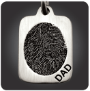 Medium Vertical Fingerprint Tag