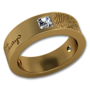 Two Fingerprints Wedding Band