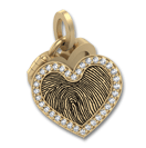 Large Heart Locket with Gemstone Bezel