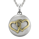 Yellow Gold Entwined Hearts Cremation Ash Pendant