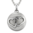 Entwined Hearts Cremation Ash Pendant