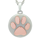 Rose Gold Pawprint Petite Cremation Ash Pendant