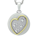 Paws In My Heart with Yellow Gold