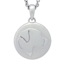 Labrador Retriever Silhouette Cremation Ash Pendant