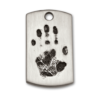 Dog Tag with Hand Print