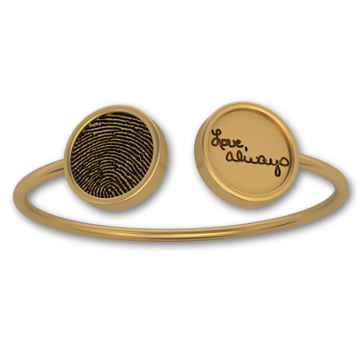 Fingerprint Circle Cuff Bracelet