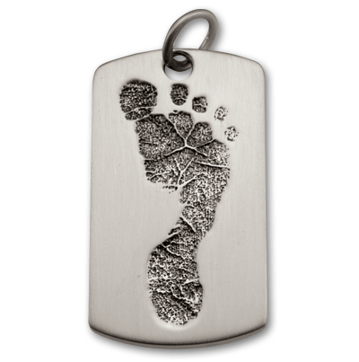 Baby Footprint Dog Tag